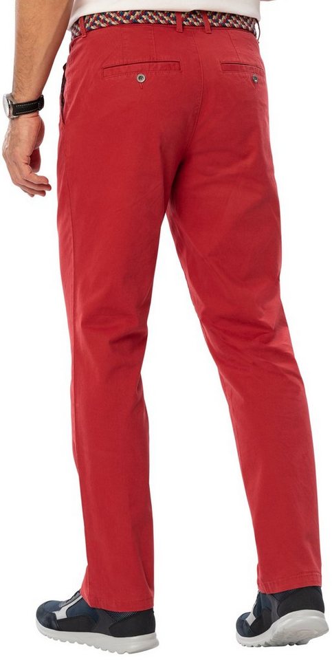 Suprax Chinos in Regular-fit-Passform, im Chino-Stil und mit mehrfarbigem Flechtgürtel – Bild 2 von 3