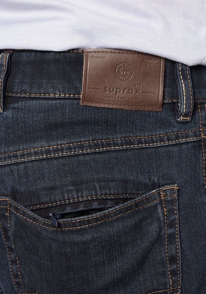 Suprax Regular-fit-Jeans Jeans mit elastischem Komfort-Dehnbund und Sicherheitstasche – Bild 5 von 5