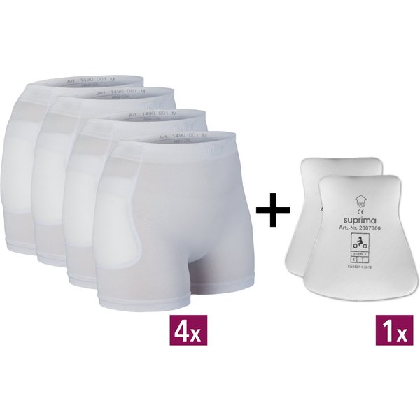suprima Hüftschutz Hüftschutz Set5 4x Slip1490 + 1x 2007