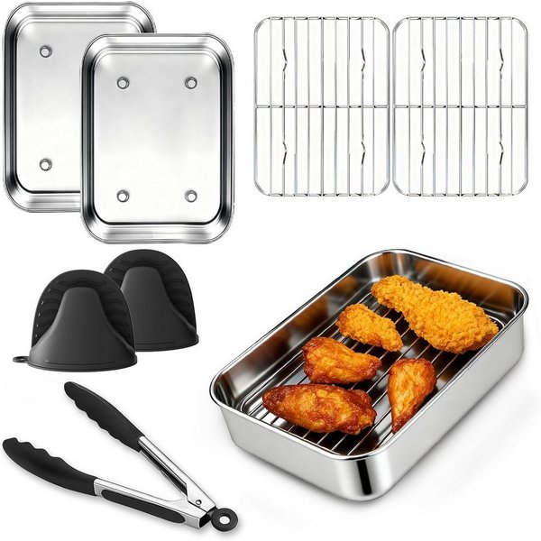 SURFOU Backform für Ninja Heißluftfritteuse, 6-tlg Airfryer Zubehör für Ninja Airfryer, (Zubehör für Ninja Dual Zone & FlexDrawer – 6-tlg. Heißluftfritteuse Zub
