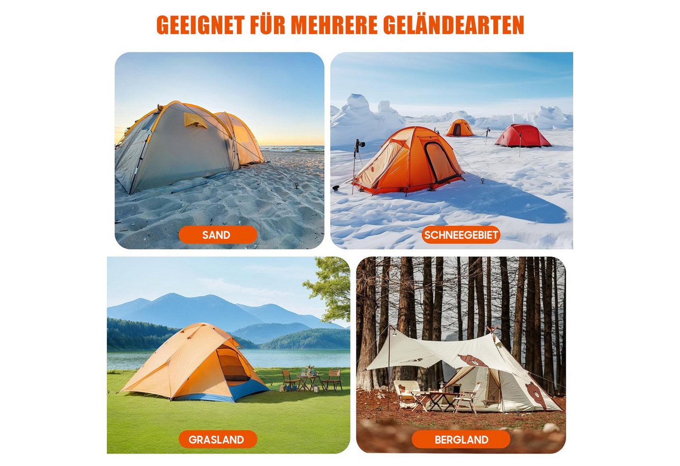 SURFOU Bodenanker Bodenanker Erdanker 4 Set Trampolin und Zelte Befestigung, für Outdoorbereich, Zelte, Vordächer, Spiral Bodenanker, Eindrehen – Bild 5 von 5