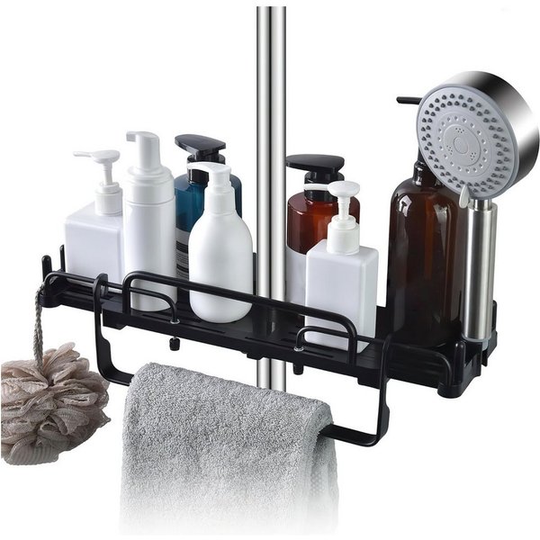 SURFOU Duschablage Ohne Bohren Duschablage Zum Hängen Dusche Halterung, Ablage Dusche Badezimmer Organizer mit Handtuchhalter Duschhalter