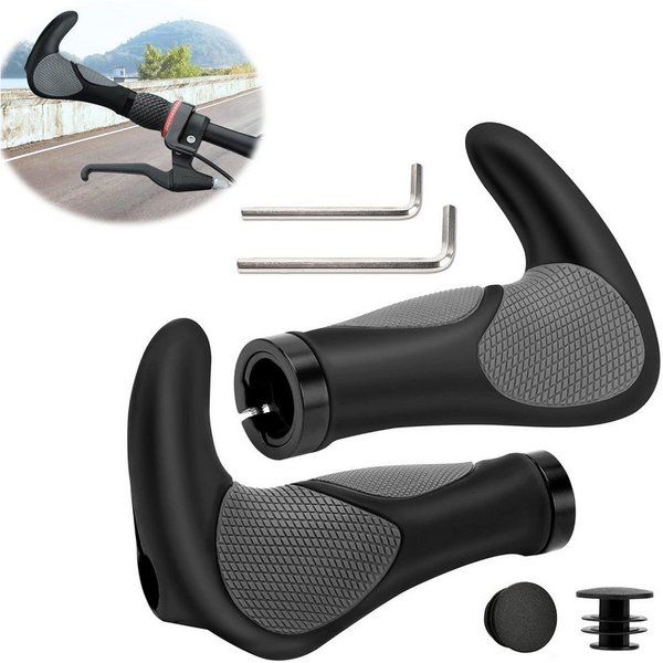SURFOU Fahrradlenkergriff fahrradgriffe mtb griffe fahrradlenker fahrradgriffe ergonomisch (fahrrad zubehör, lenkergriffe, Ein Paar Fahrradlenkerabdeckungen)