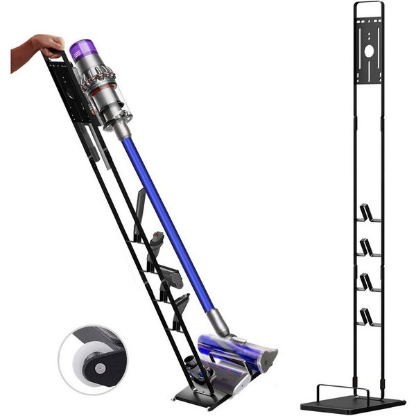 SURFOU Standhalterung Ständer Kompatibel für Dyson, mit Zubehörhalter und Rollen., (ohne Bohren, Organisieren Sie Staubsauger und Zubehör platzsparend)
