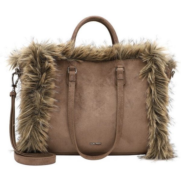 SURI FREY Shopper SFY Chessy Suede, Logo Patch
