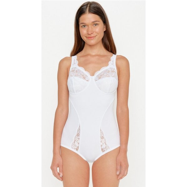 Susa Body Latina stark formend, Glitzer-Effekt, Spitze, ohne Bügel