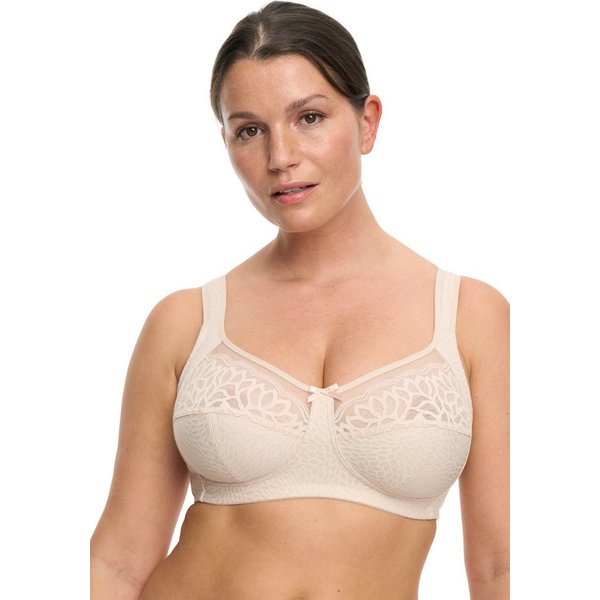 Susa Bügelloser BH Classic Spitze, genähte Cups, Jacquard-Muster, elastisch, Komfortträger
