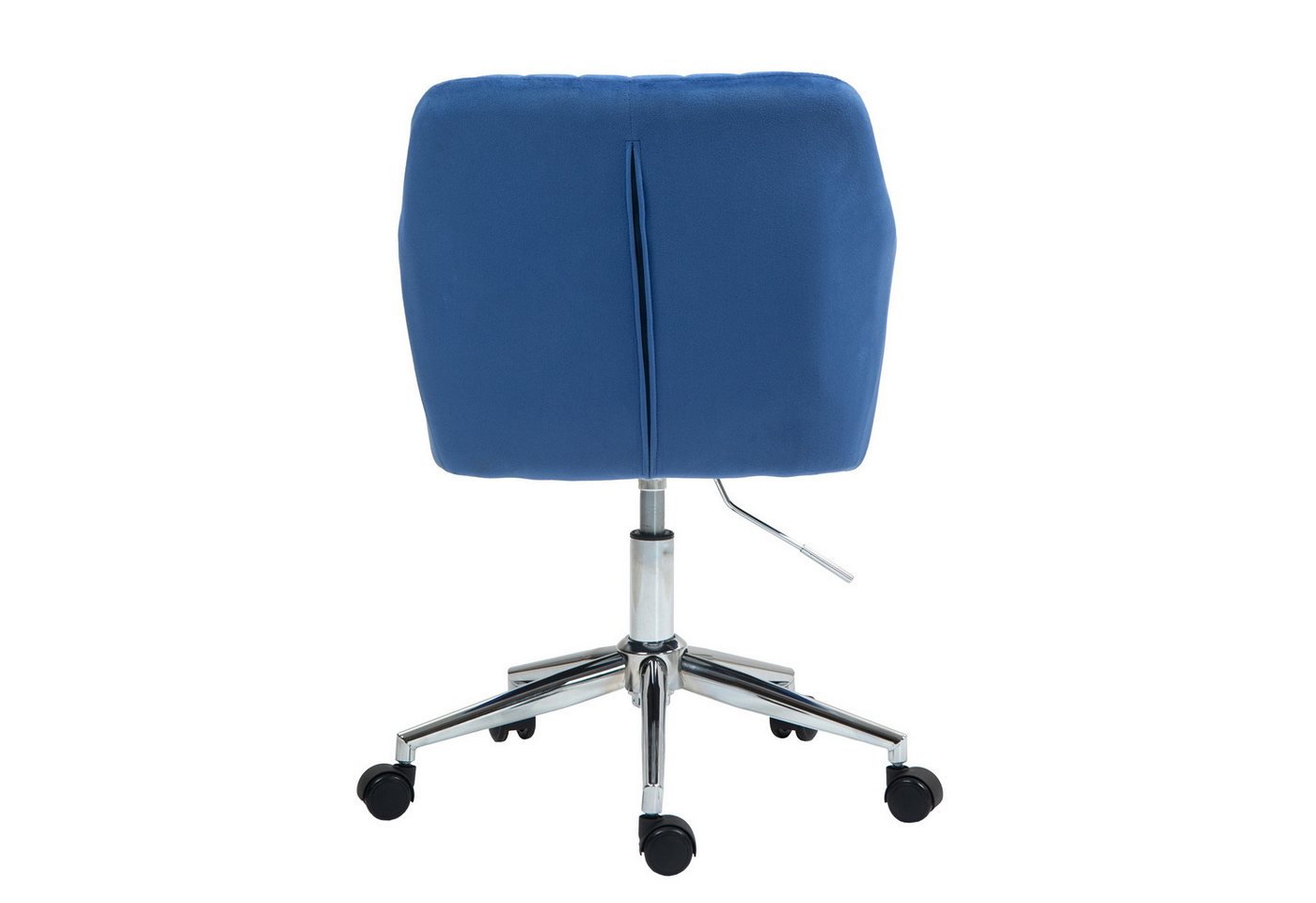 SVITA Bürostuhl OLIVER, Schreibtischstuhl, höhenverstellbar, Drehstuhl, Samtbezug, Blau – Bild 5 von 5