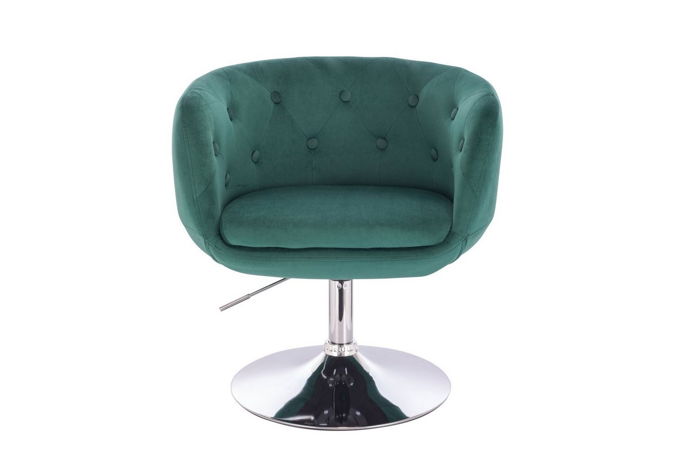 SVITA Cocktailsessel PANAMA, Drehsessel, Loungesessel, drehbar, gepolstert, Samtbezug, Dunkelgrün – Bild 2 von 5