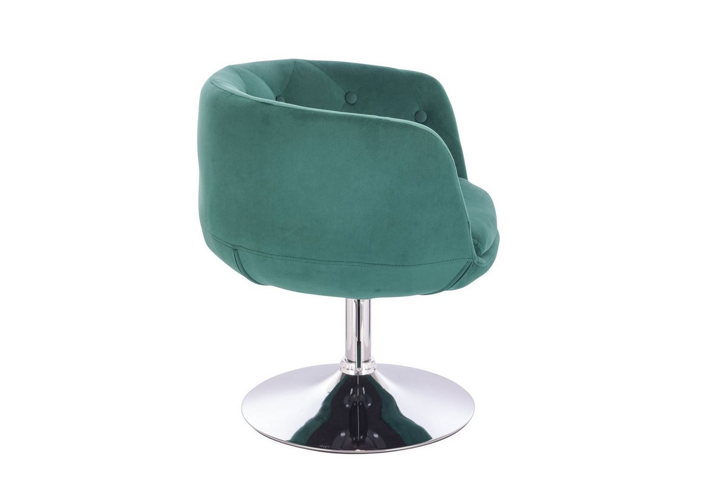 SVITA Cocktailsessel PANAMA, Drehsessel, Loungesessel, drehbar, gepolstert, Samtbezug, Dunkelgrün – Bild 3 von 5