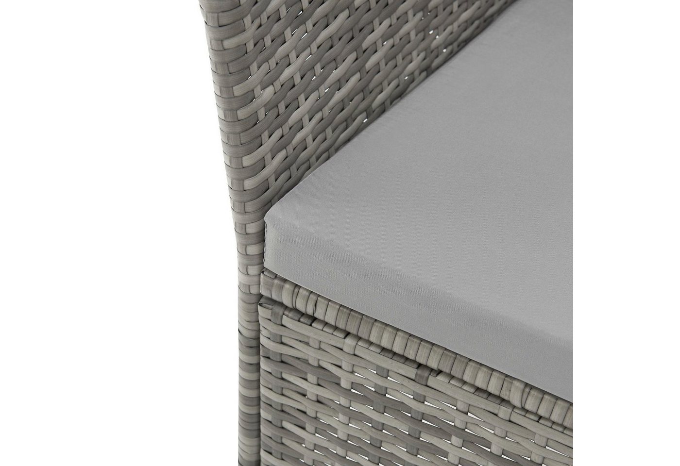 SVITA Gartenbank CHICAGO, 2-Sitzer, Rattanbank, Polyrattan, Grau – Bild 5 von 5