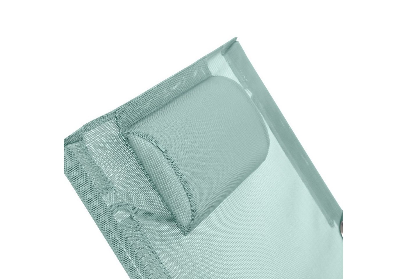 SVITA Gartenstuhl TOMRA, 2er Set, mit Kopfkissen, Armlehnen, Fußhocker, Blau/Dunkelgrau – Bild 4 von 5