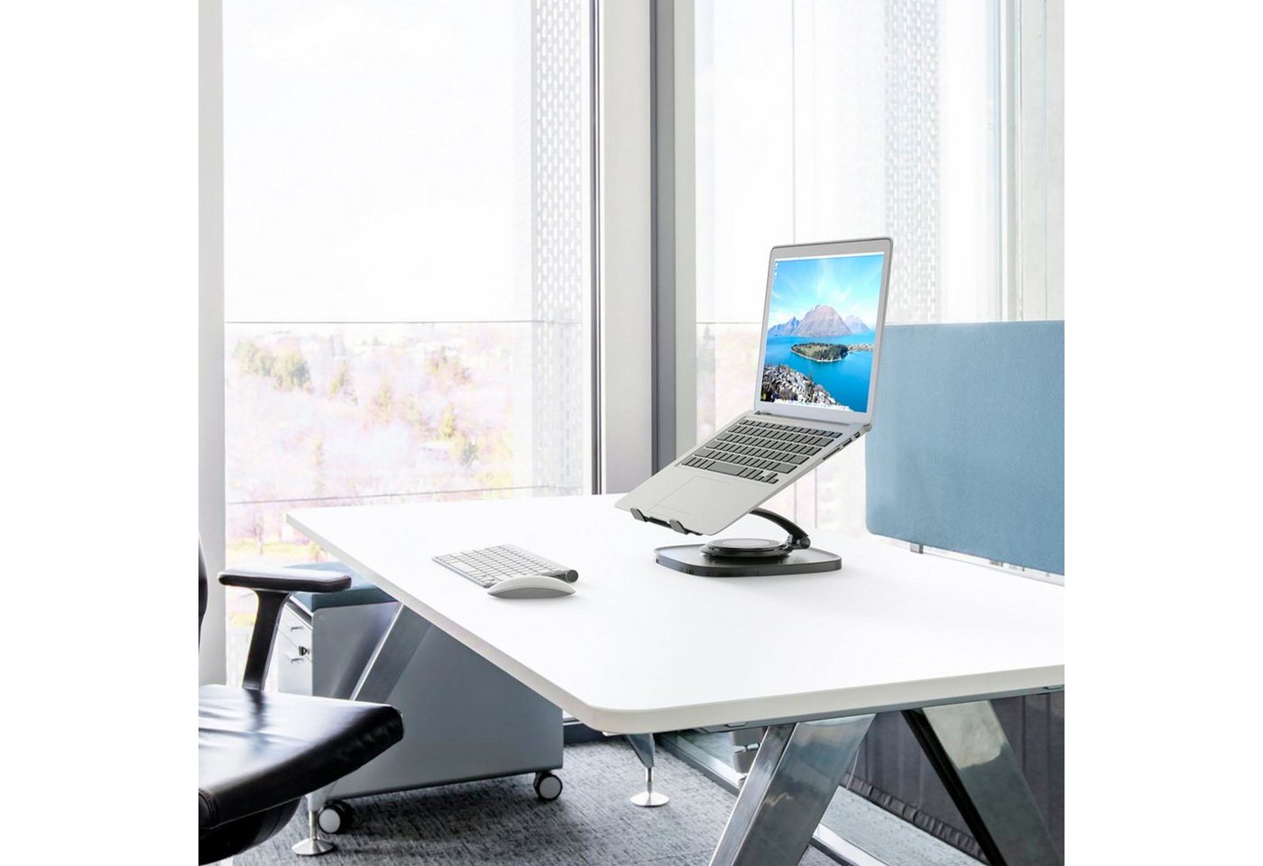 SVITA Laptoptisch IKSAN, Drehbar, Neigbar, Höhenverstellbar, Aluminium, Schwarz – Bild 2 von 5
