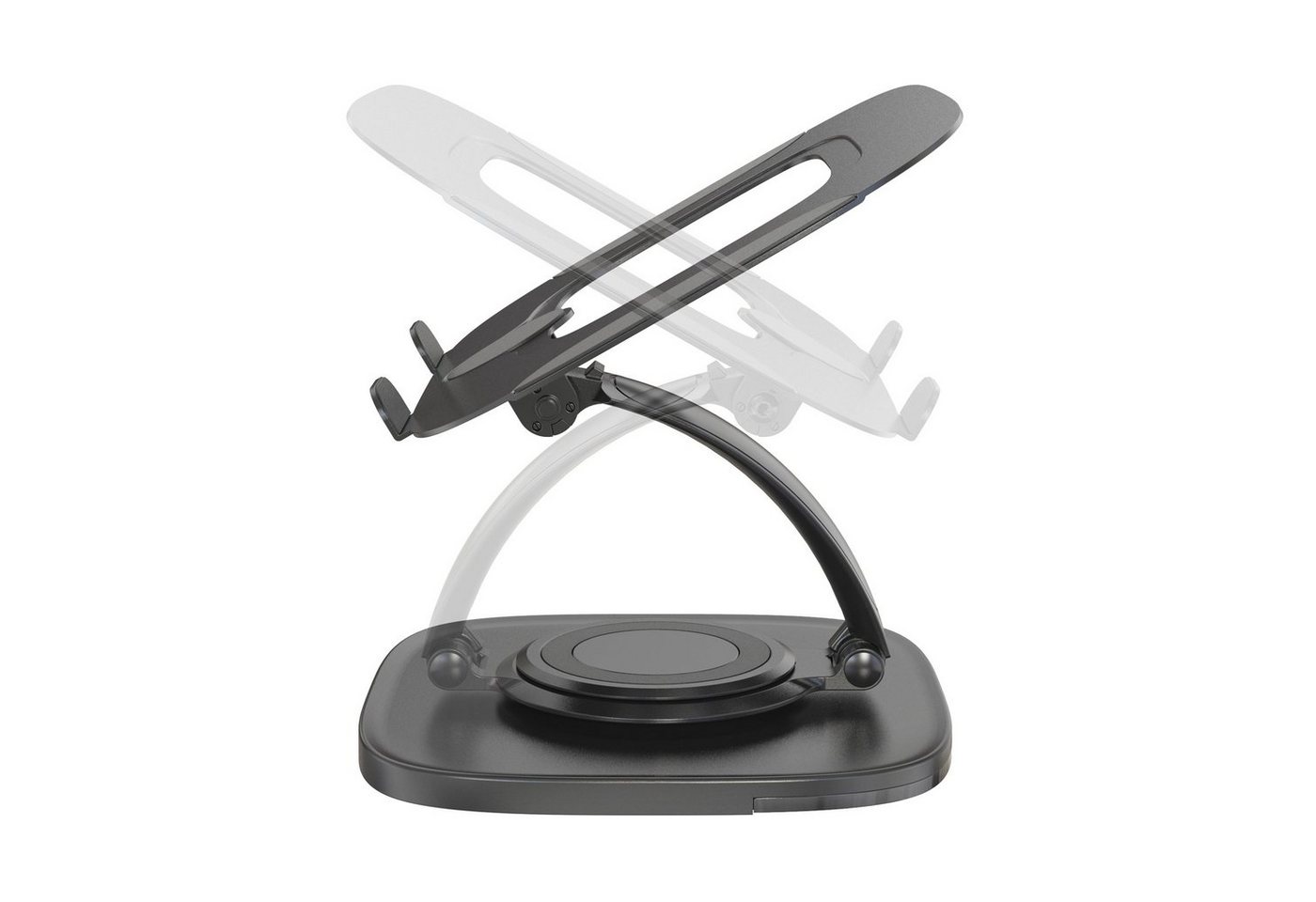 SVITA Laptoptisch IKSAN, Drehbar, Neigbar, Höhenverstellbar, Aluminium, Schwarz – Bild 4 von 5