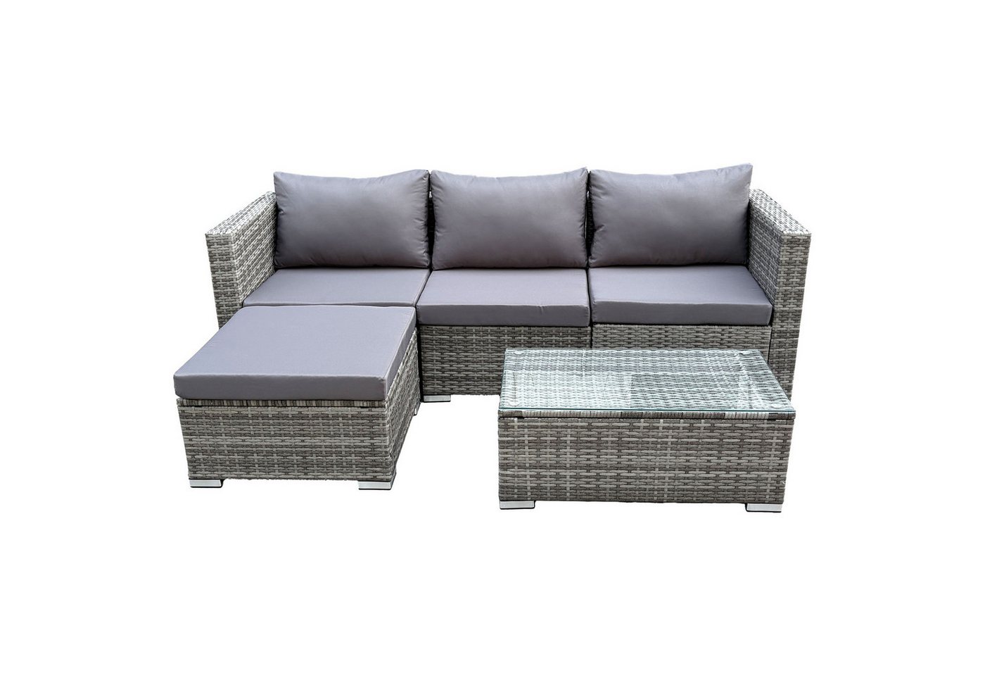 SVITA Loungeset QUEENS, (Set, 5-tlg., Garten-Lounge), verschiedene Stellmöglichkeiten, breite Armlehnen, inkl. Tisch – Bild 5 von 5