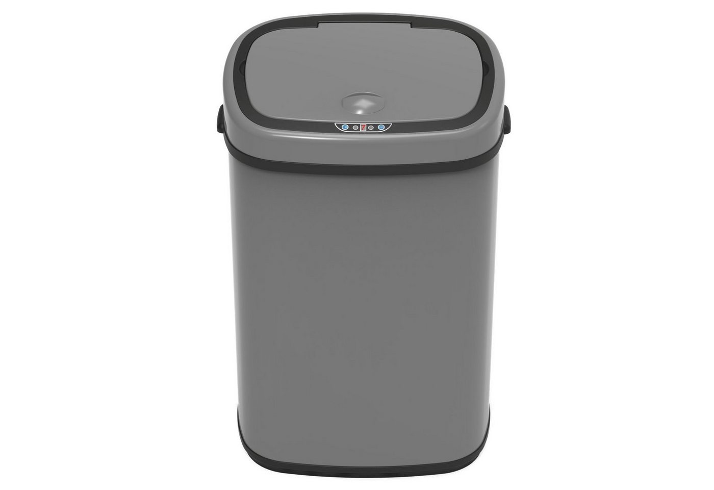 SVITA Mülleimer, 30L, Bewegungssensor, Klemmbeutel für Müllbeutel, Stahl, Grau – Bild 2 von 5