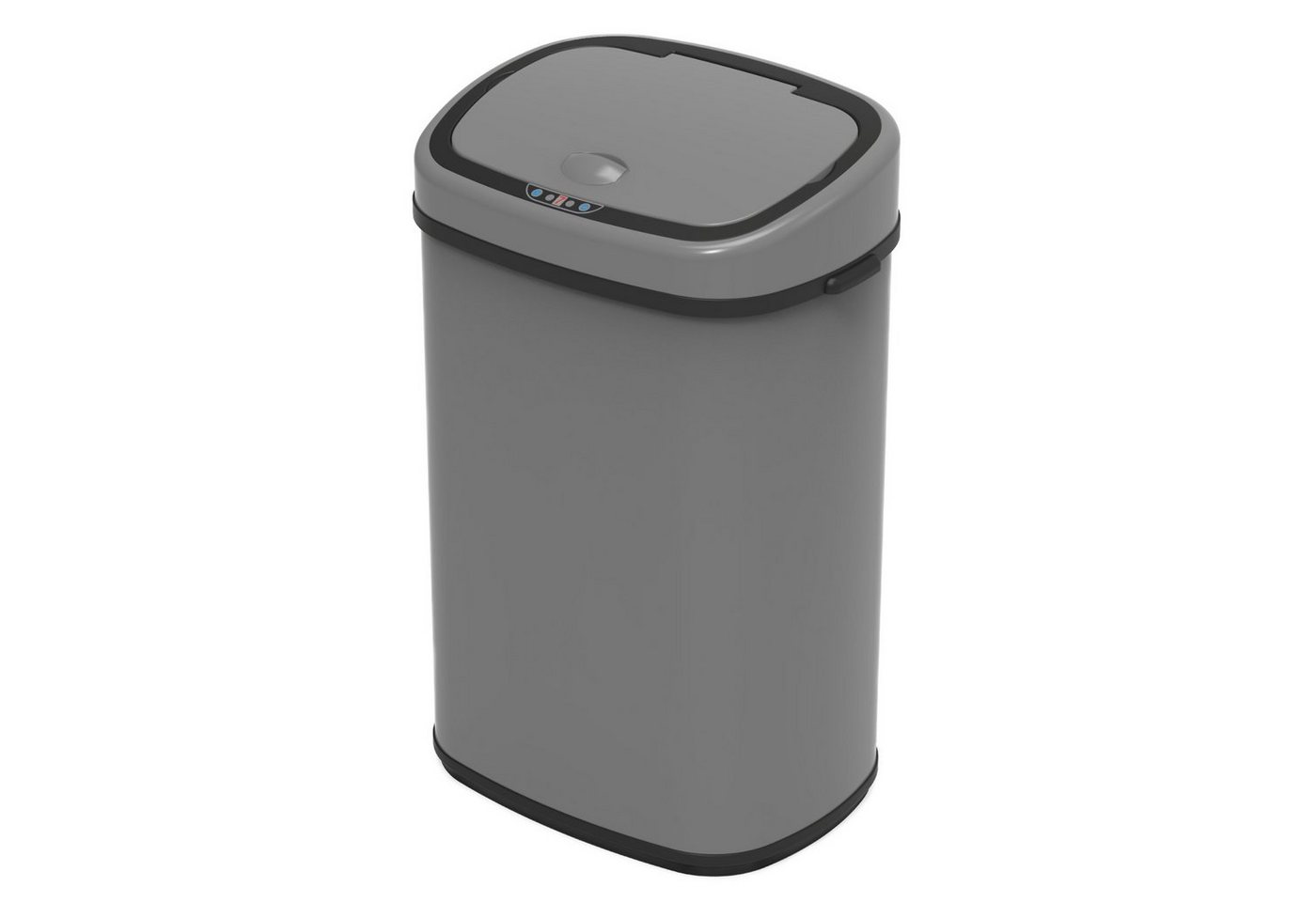 SVITA Mülleimer, 30L, Bewegungssensor, Klemmbeutel für Müllbeutel, Stahl, Grau – Bild 4 von 5