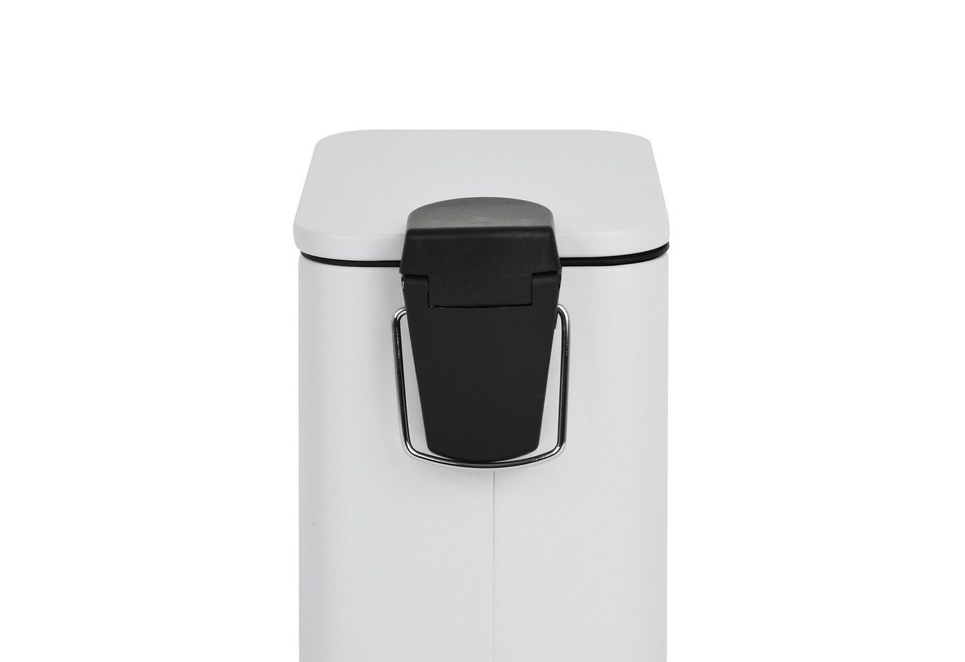 SVITA Mülleimer ST5, Treteimer, Softclose-Funktion, 5L, Stahl pulverbeschichtet, Weiß – Bild 5 von 5
