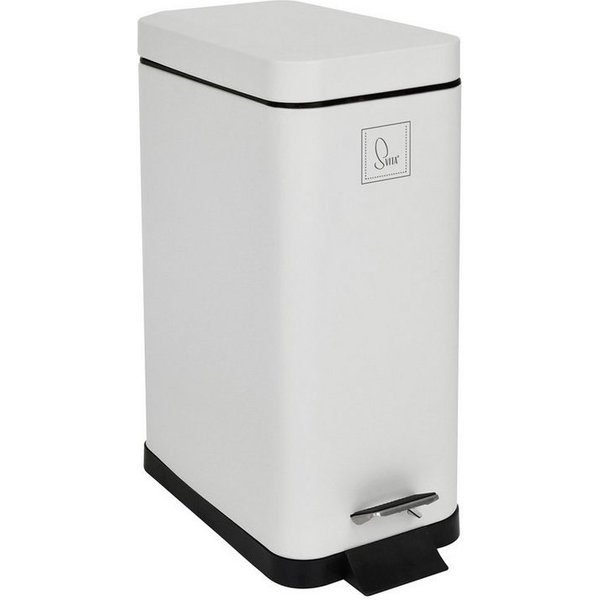 SVITA Mülleimer STM10, Treteimer, Softclose-Funktion, 18L, Pulverbeschichteter Stahl, Weiß