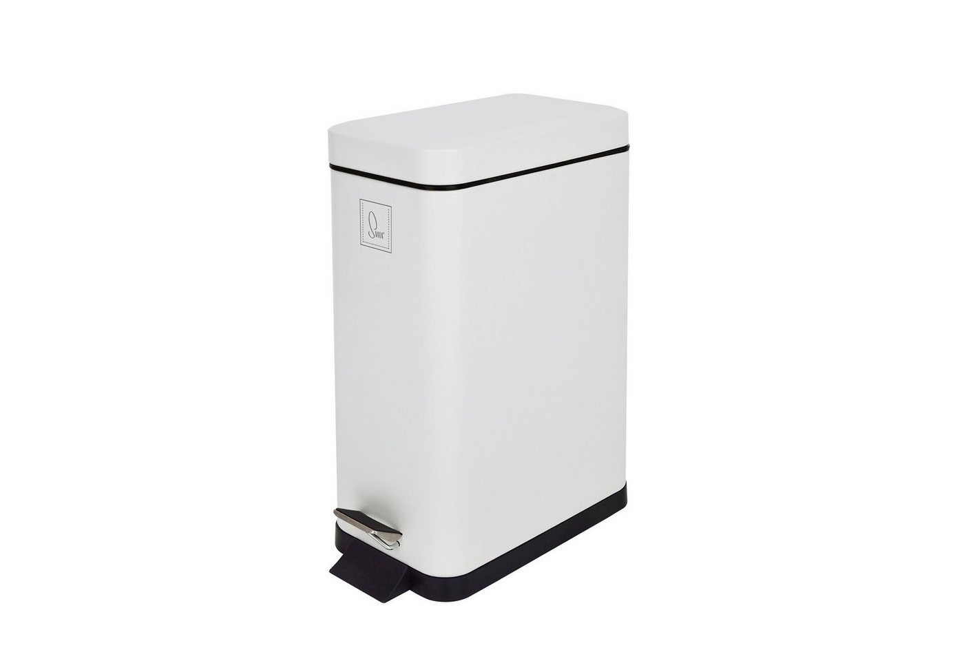 SVITA Mülleimer STM10, Treteimer, Softclose-Funktion, 18L, Pulverbeschichteter Stahl, Weiß – Bild 4 von 5