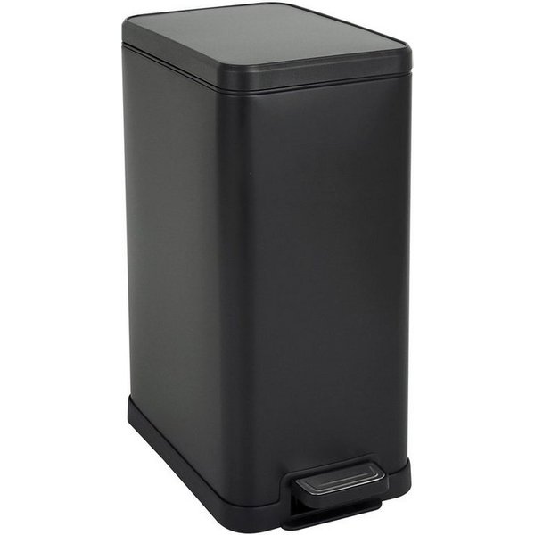 SVITA Mülleimer STM15, Treteimer, Kosmetikeimer, 15L, Stahl pulverbeschichtet, Schwarz