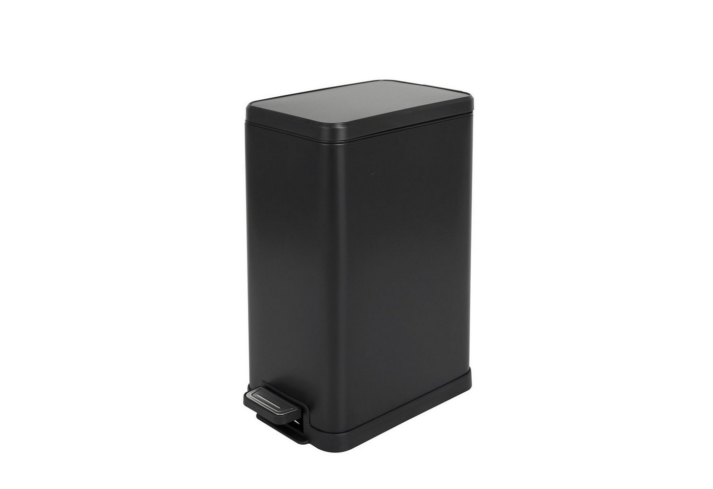 SVITA Mülleimer STM15, Treteimer, Kosmetikeimer, 15L, Stahl pulverbeschichtet, Schwarz – Bild 4 von 5