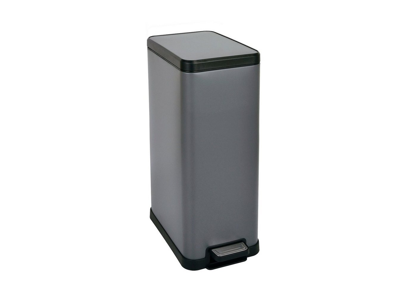 SVITA Mülleimer STM18, Treteimer, 18L, Inneneimer, Pulverbeschichteter Stahl, Grau – Bild 4 von 5