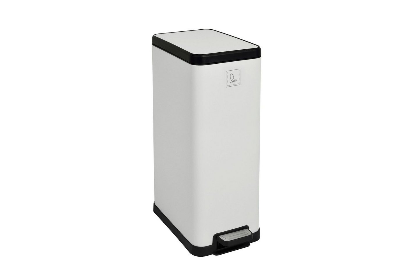 SVITA Mülleimer STM18, Treteimer, 18L, Inneneimer, Pulverbeschichteter Stahl, Weiß – Bild 4 von 5