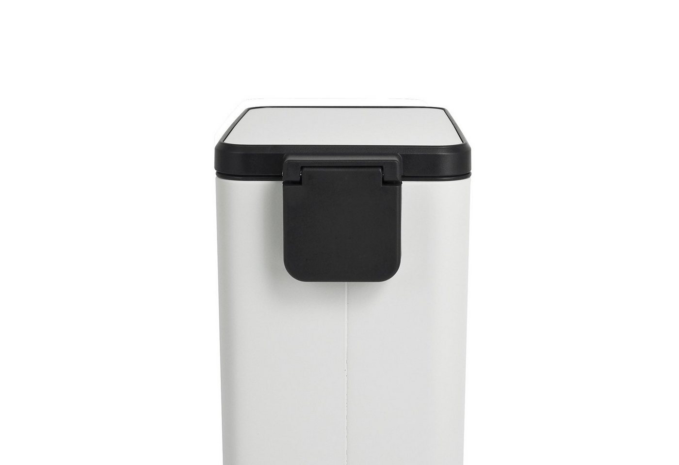 SVITA Mülleimer STM18, Treteimer, 18L, Inneneimer, Pulverbeschichteter Stahl, Weiß – Bild 5 von 5