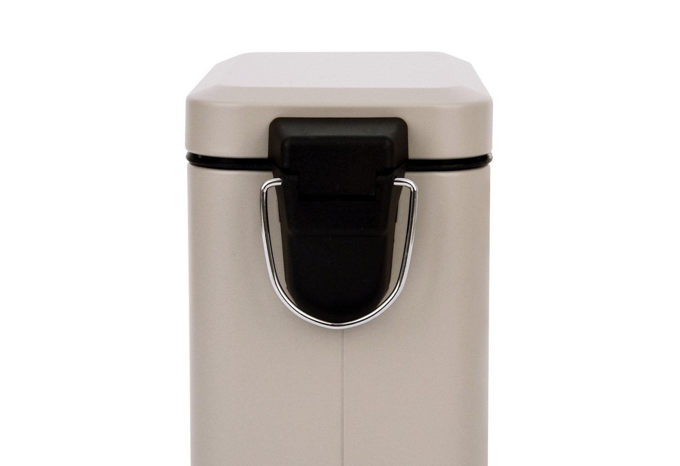 SVITA Mülleimer STM5, Kosmetikeimer, Softclose, 5L, Stahl pulverbeschichtet, Taupe – Bild 5 von 5