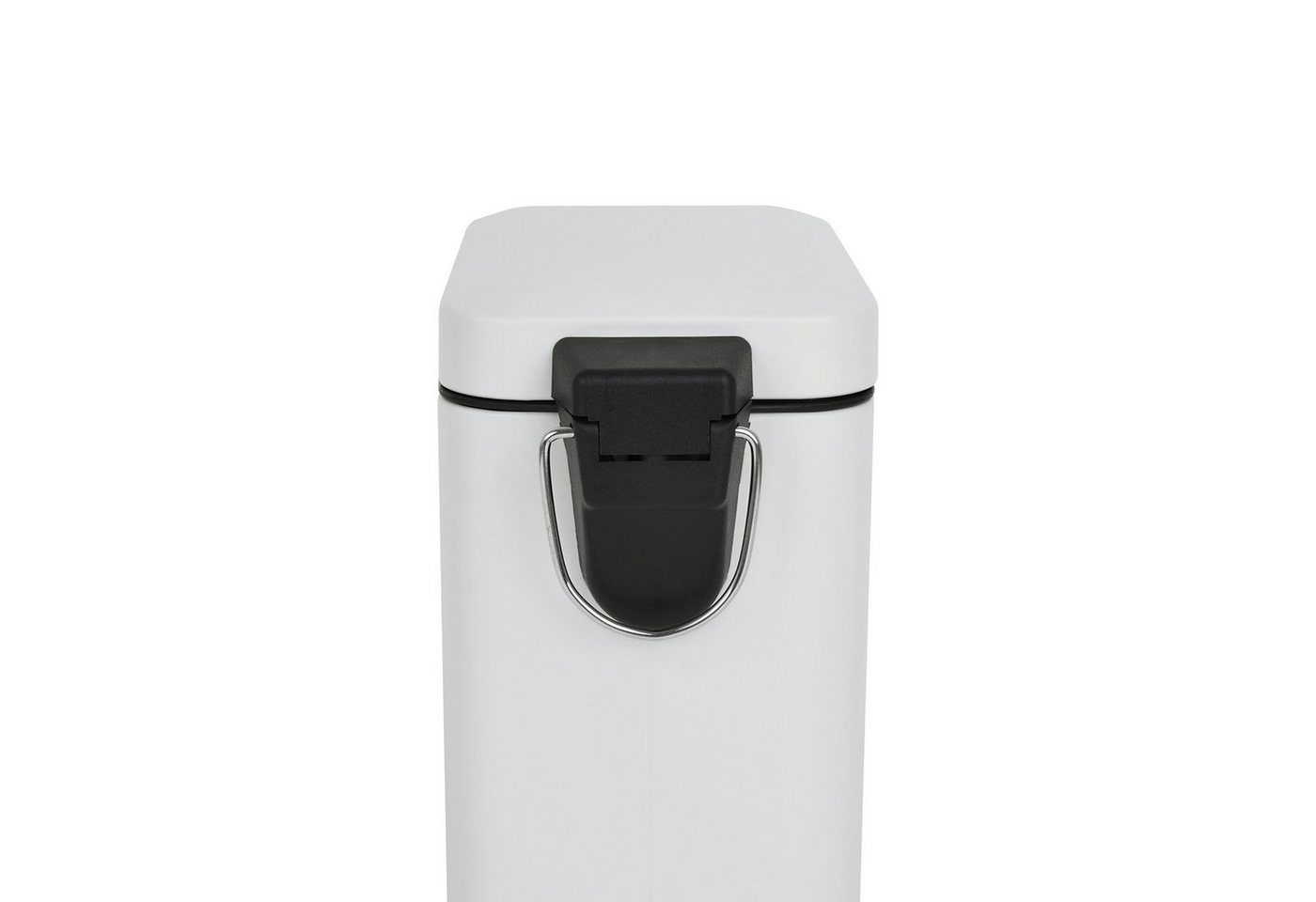 SVITA Mülleimer STM5, Treteimer, Kosmetikeimer, Softclose, 5L, Stahl pulverbeschichtet Weiß – Bild 5 von 5