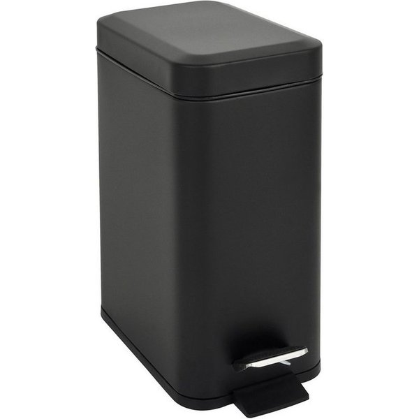 SVITA Mülleimer STM5, Treteimer, Kosmetikeimer, 5L, Stahl pulverbeschichtet, Schwarz