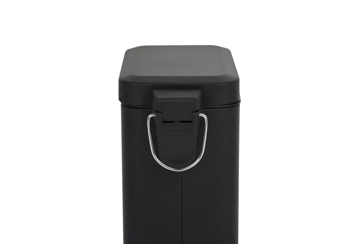 SVITA Mülleimer STM5, Treteimer, Kosmetikeimer, 5L, Stahl pulverbeschichtet, Schwarz – Bild 5 von 5