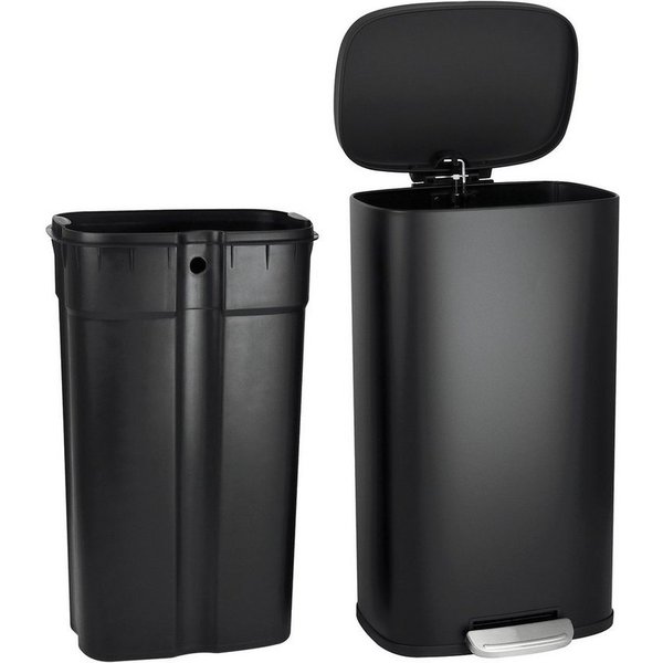 SVITA Mülleimer TQ, Fußtrittmechanismus, 30L, Inneneimer herausnehmbar, Schwarz