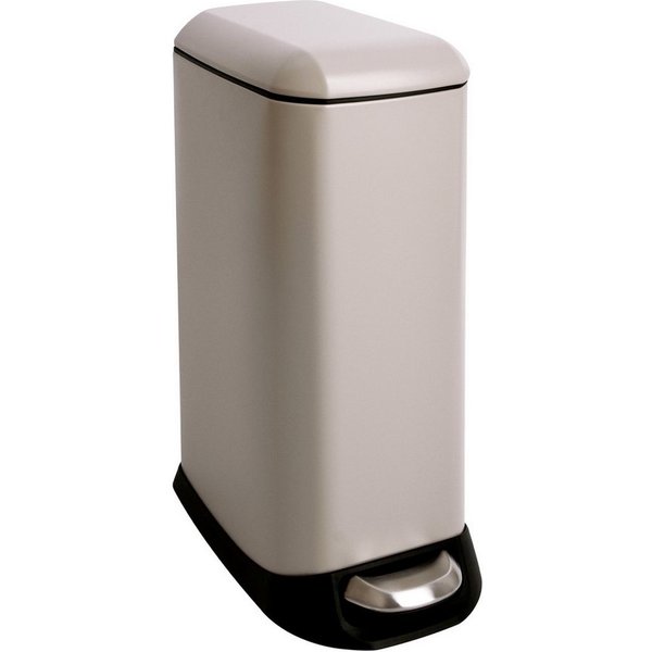 SVITA Mülleimer TS12, Treteimer, 12L, Softclose-Funktion, Stahl pulverbeschichtet, Taupe