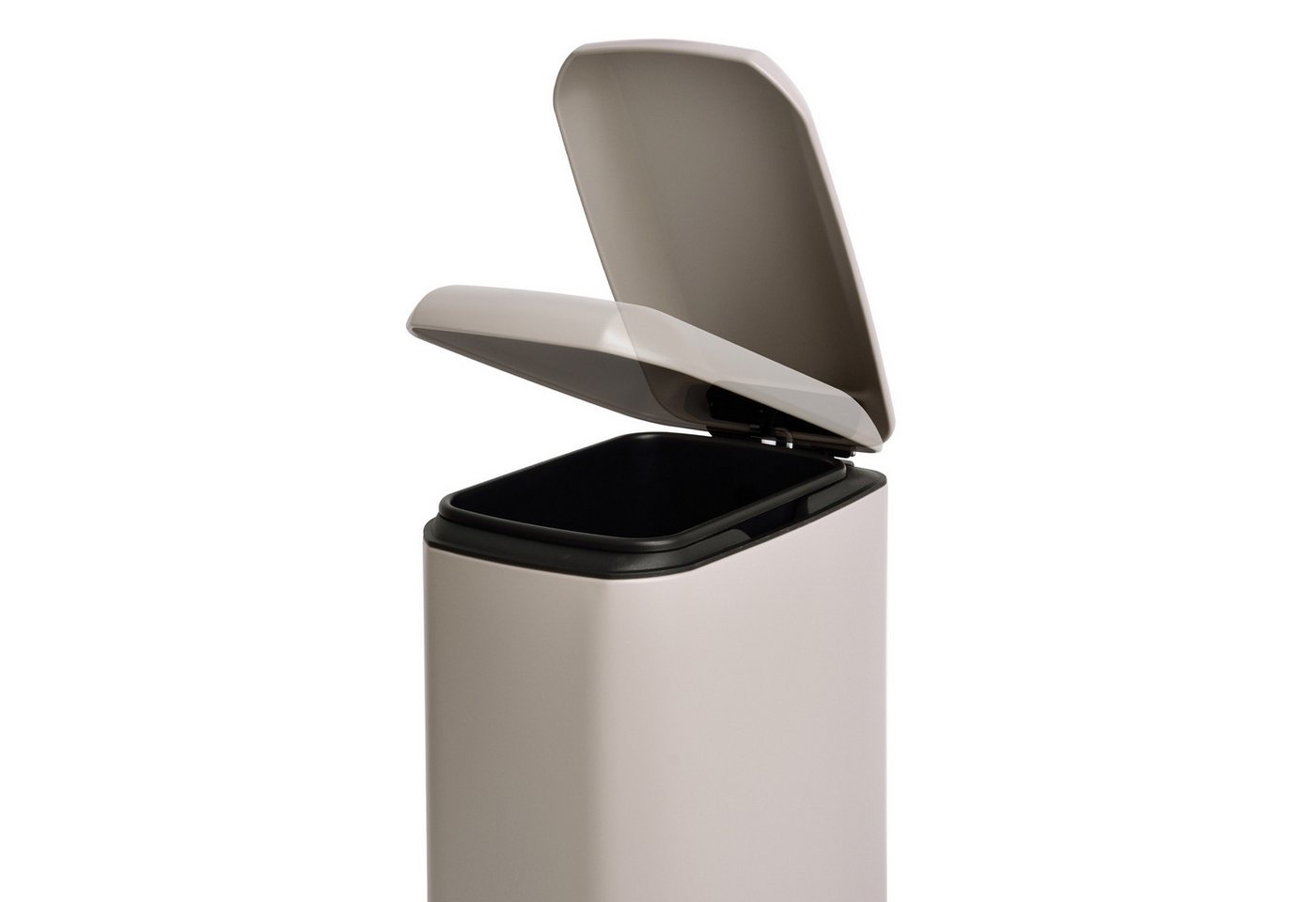 SVITA Mülleimer TS12, Treteimer, 12L, Softclose-Funktion, Stahl pulverbeschichtet, Taupe – Bild 3 von 5