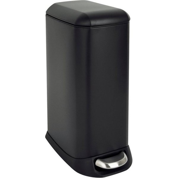 SVITA Mülleimer TS12, Treteimer, 12L, Softclose-Funktion, Stahl pulverbeschichtet, Schwarz
