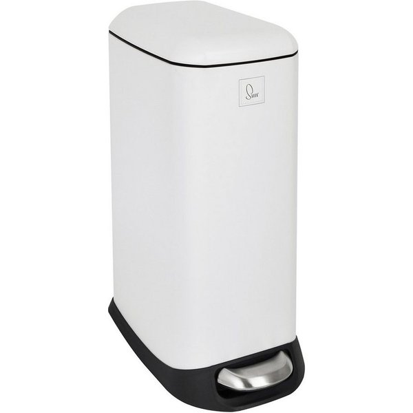 SVITA Mülleimer TS20, Treteimer, Inneneimer, 20L, pulverbeschichteter Stahl, Weiß