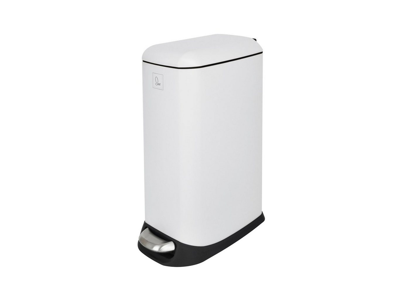 SVITA Mülleimer TS20, Treteimer, Inneneimer, 20L, pulverbeschichteter Stahl, Weiß – Bild 4 von 5