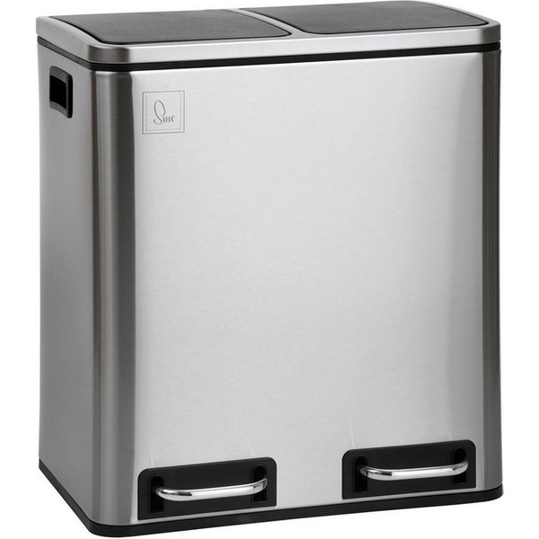 SVITA Mülltrennsystem, Tretmülleimer 2x 15L Edelstahl