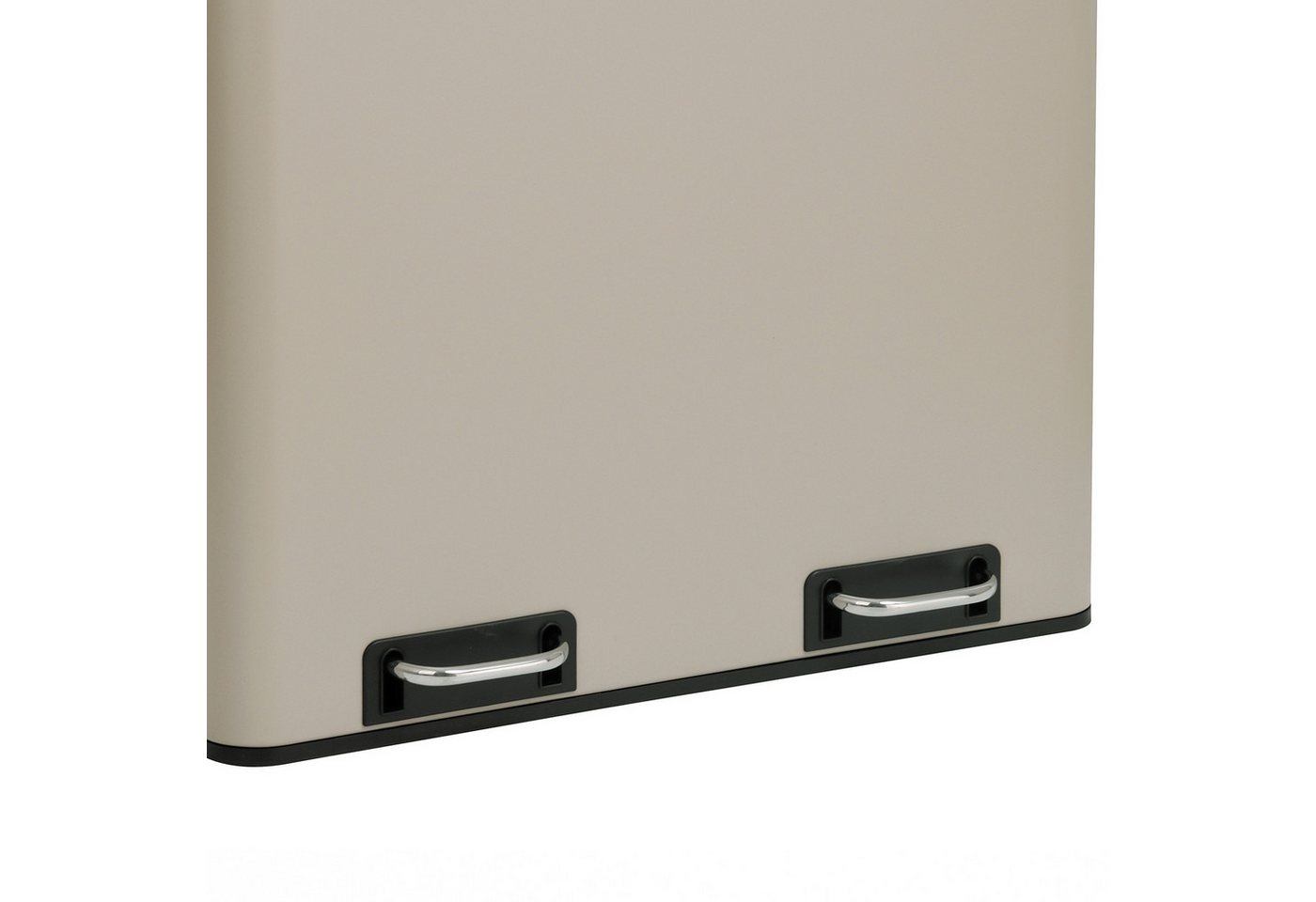 SVITA Mülltrennsystem, Mülleimer, 60L, Softclose-Deckel, Pedal, Taupe – Bild 5 von 5