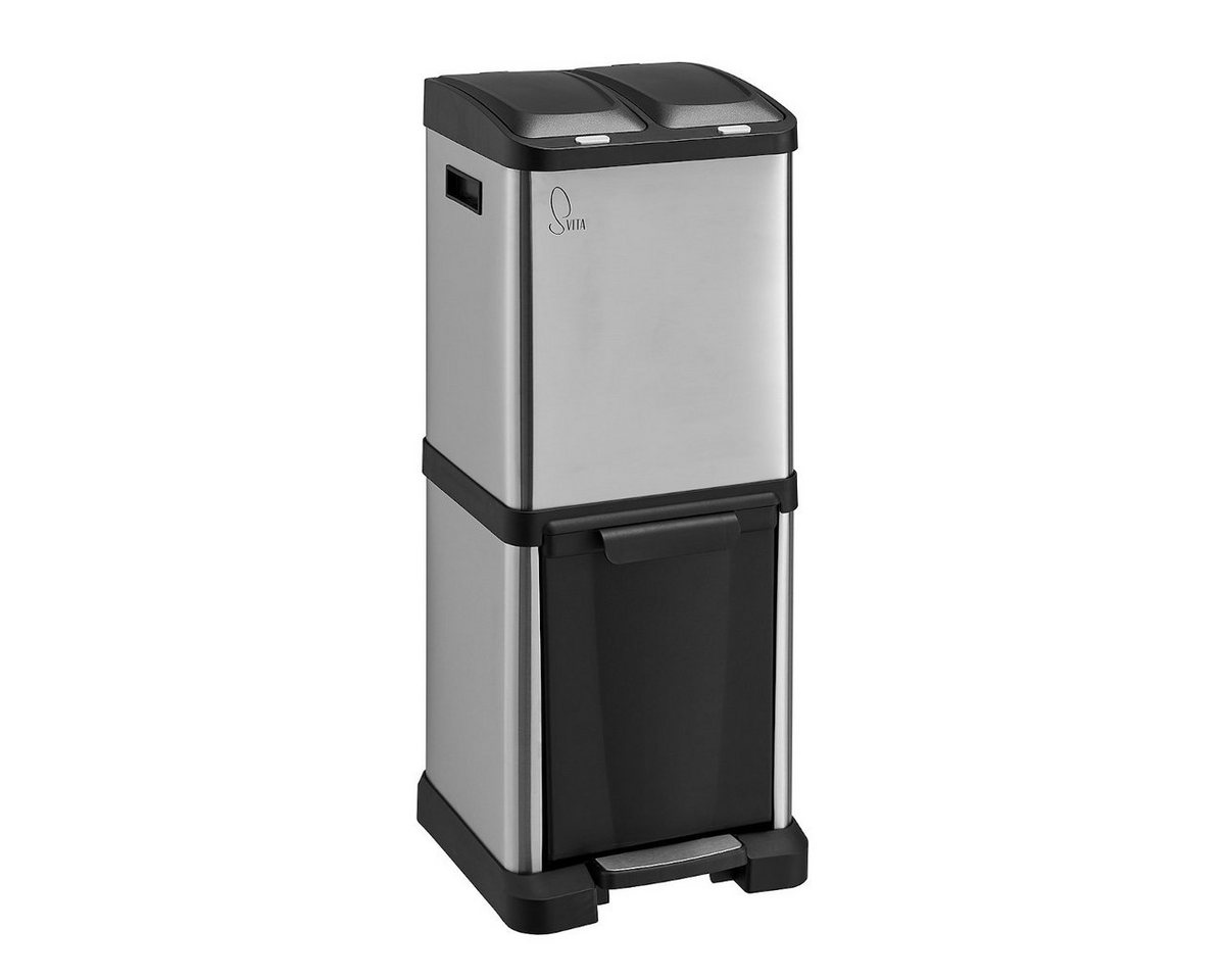 SVITA Mülltrennsystem 3XCombo, 32L Fassungsvermögen, Inneneimer mit Henkel, robust und langlebig – Bild 2 von 4