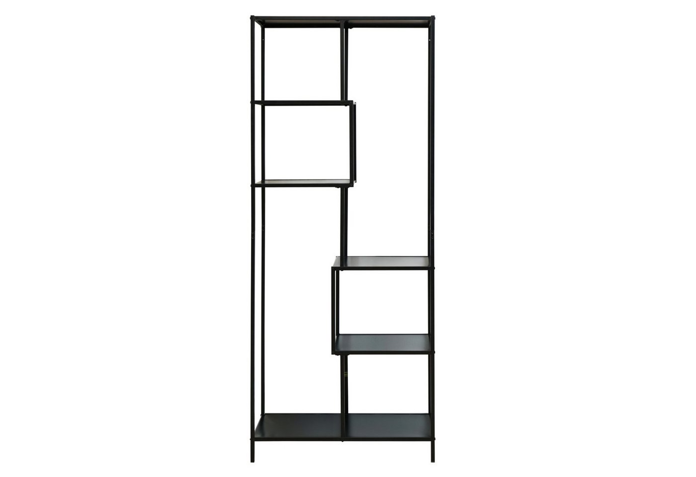 SVITA Regal KELA, Metallregal, Wohnzimmerregal, Standregal, Schwarz, 77 x 33 x 185 cm – Bild 2 von 4