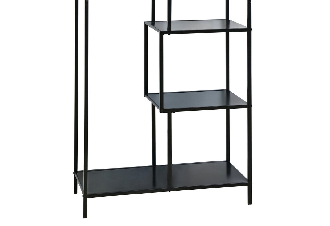SVITA Regal KELA, Metallregal, Wohnzimmerregal, Standregal, Schwarz, 77 x 33 x 185 cm – Bild 3 von 4