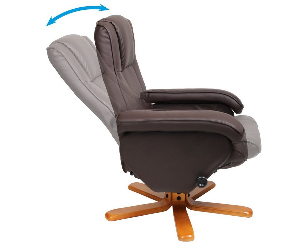 SVITA Relaxsessel CHARLES (Set, 2-St., Relaxsessel mit Hocker), 360° drehbar,mit Fußablage,Wippmechanismus,bequem gepolstert – Bild 2 von 5