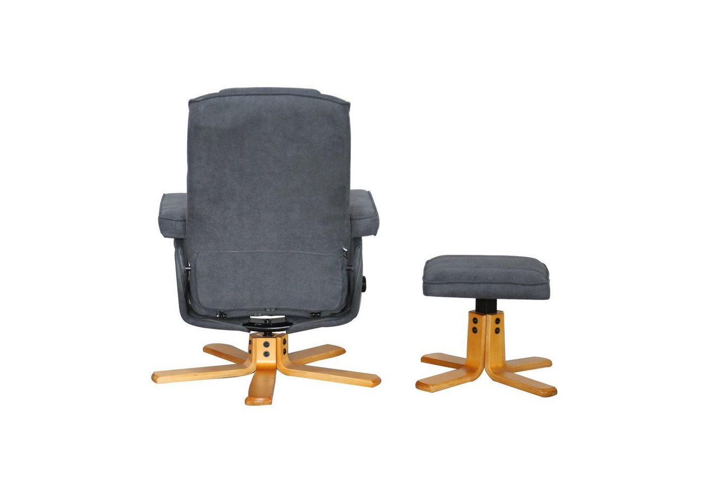 SVITA Relaxsessel CHARLES (Set, 2-St., Relaxsessel mit Hocker), 360° drehbar,mit Fußablage,Wippmechanismus,bequem gepolstert – Bild 5 von 5