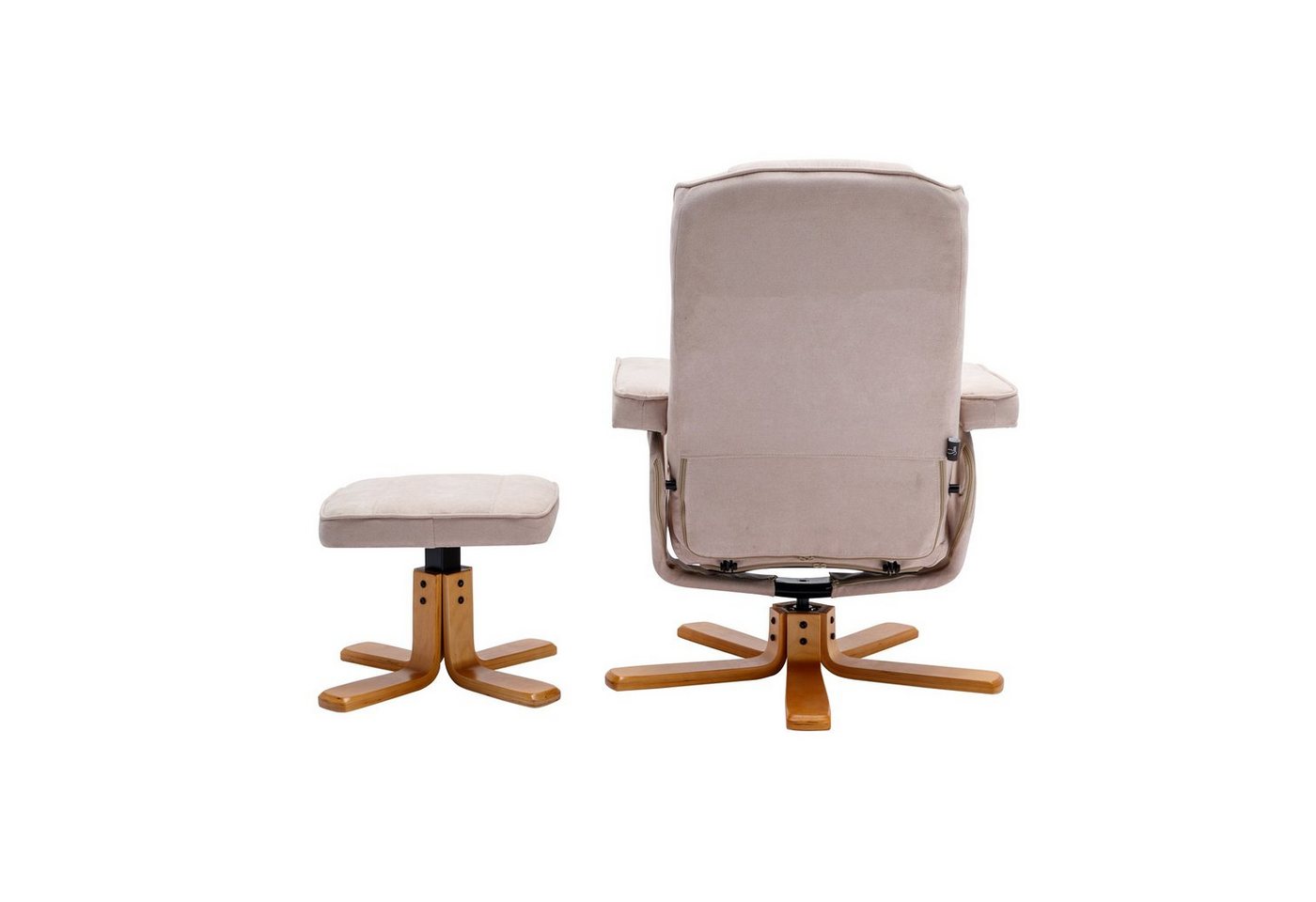 SVITA Relaxsessel CHARLES (Set, 2-St., Relaxsessel mit Hocker), 360° drehbar,mit Fußablage,Wippmechanismus,bequem gepolstert – Bild 5 von 5