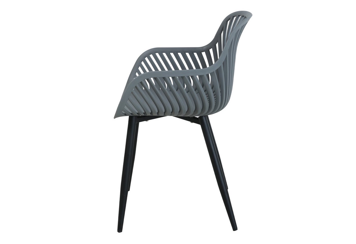 SVITA Sitzgruppe PHILLY, (3tlg. Set), aus 2 Stühlen und 1 Tisch, platzsparend, wetterfest, Grau/Schwarz – Bild 5 von 5