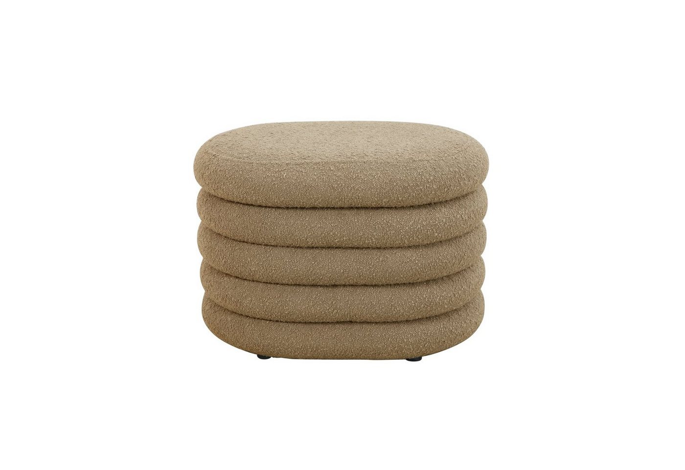 SVITA Sitzhocker BLOSSOM S, Sitzbank mit Stauraum, Bouclé-Bezug, gepolstert, Braun – Bild 3 von 5