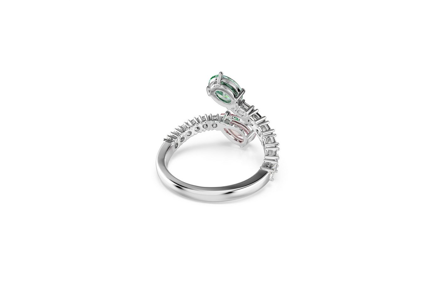 Swarovski Fingerring Schmuck Geschenk Capsule Ring, mit Swarovski® Kristall, Zirkonia (synth) – Bild 2 von 5
